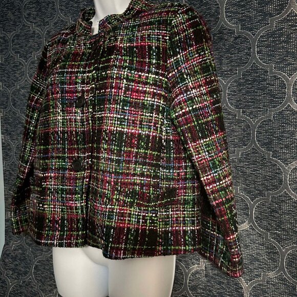 Talbots EUC women's 6 3 button closure blazer jacket fully lined wool blend - Picture 4 of 5